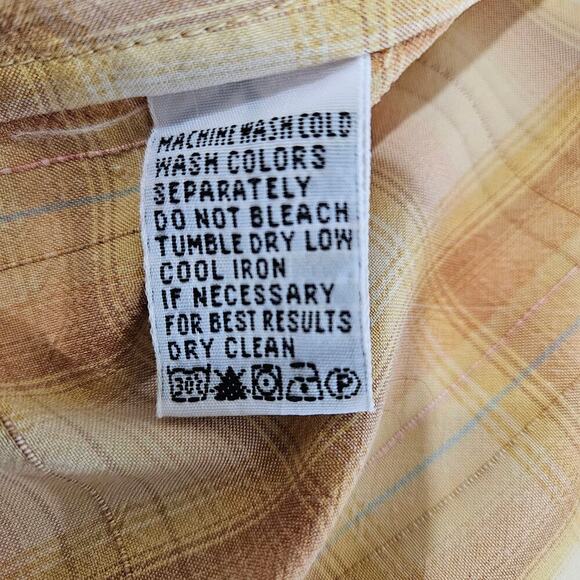 Men's Tommy Bahama Long Sleeve Plaid 100% Silk Shirt Size Small - Picture 5 of 10